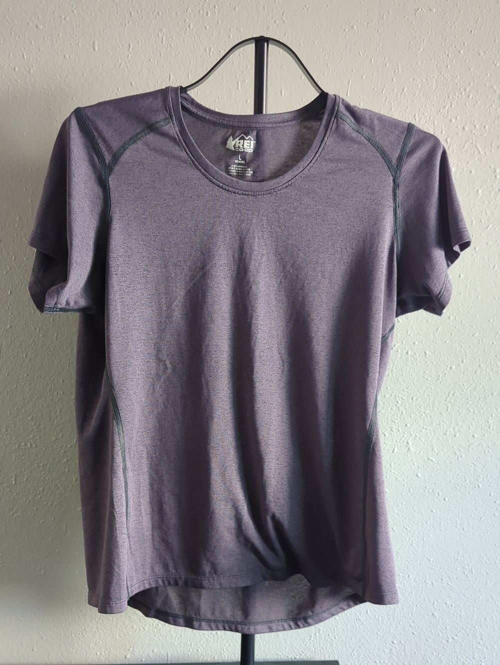 REI Co-op Active Pursuits Women's T-Shirt L Large Gray Hiking Running Top